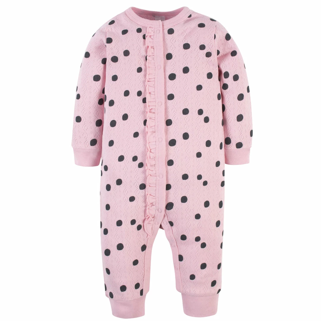 Buy 🧨 Gerber® 2-Piece Baby 👧 Girls Pink A Dots Coverall & Headband Set BabyPreemie - 24M 💯 3 Gerber® 2-Piece Baby Girls Pink A Dots Coverall & Headband Set BabyPreemie - 24M
