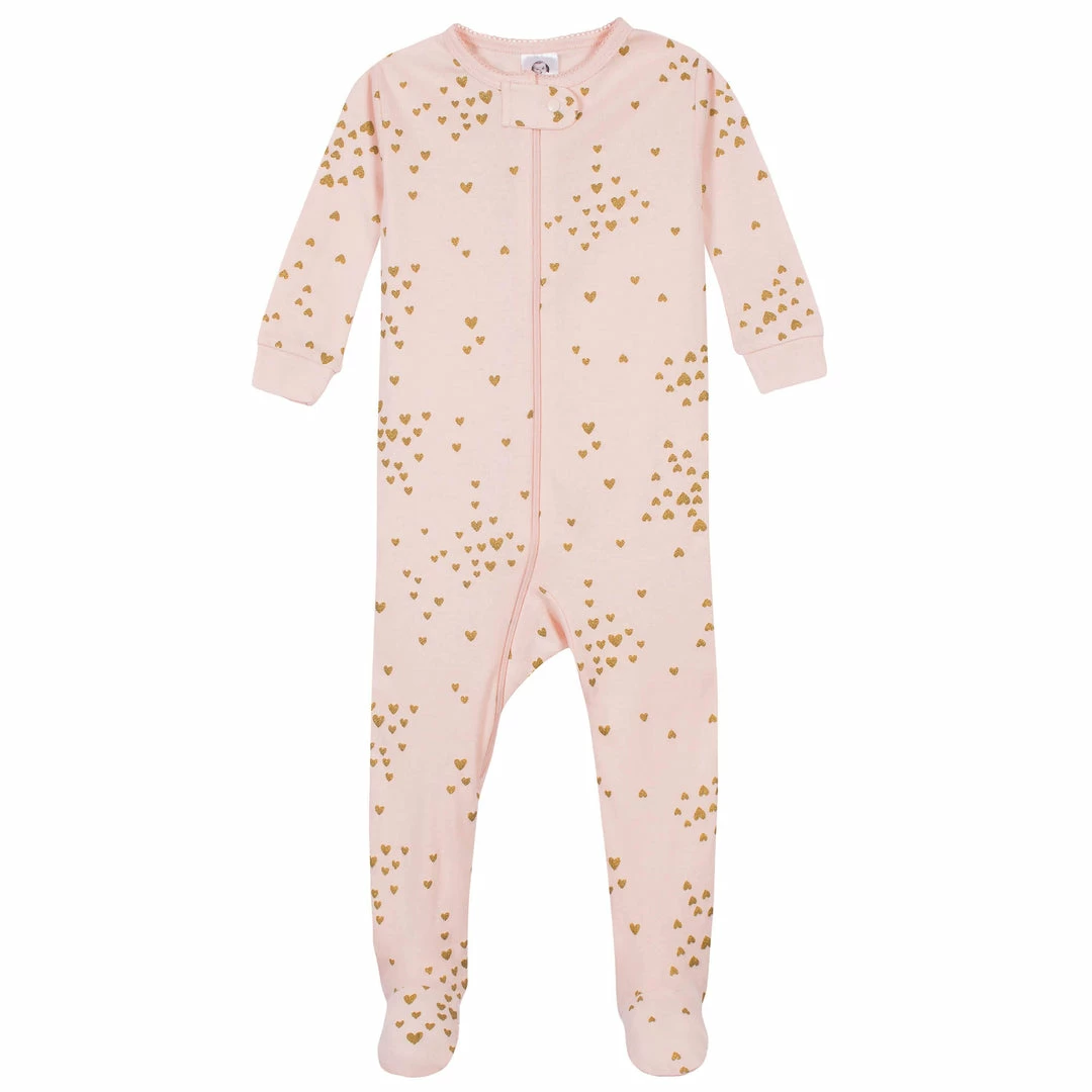 Hot Sale 💯 Gerber® BabyPreemie - 24M 2-Pack Baby & Toddler 👧 Girls Love Snug Fit Footed Cotton Pajamas 🌟 2 Gerber® BabyPreemie - 24M 2-Pack Baby & Toddler Girls Love Snug Fit Footed Cotton Pajamas
