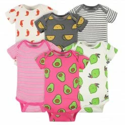 Gerber® 6-Pack Baby Pink Avocados & Tacos Onesies® Bodysuits