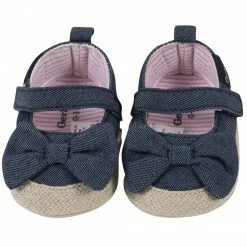 Gerber® BabyPreemie - 24M Baby Girls Navy Chambray Shoes