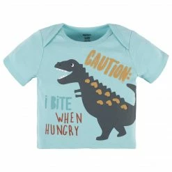 Gerber® 4-Piece Baby Boys Dino Blues Onesies® Bodysuit, Tee, Shorts & Pant Set