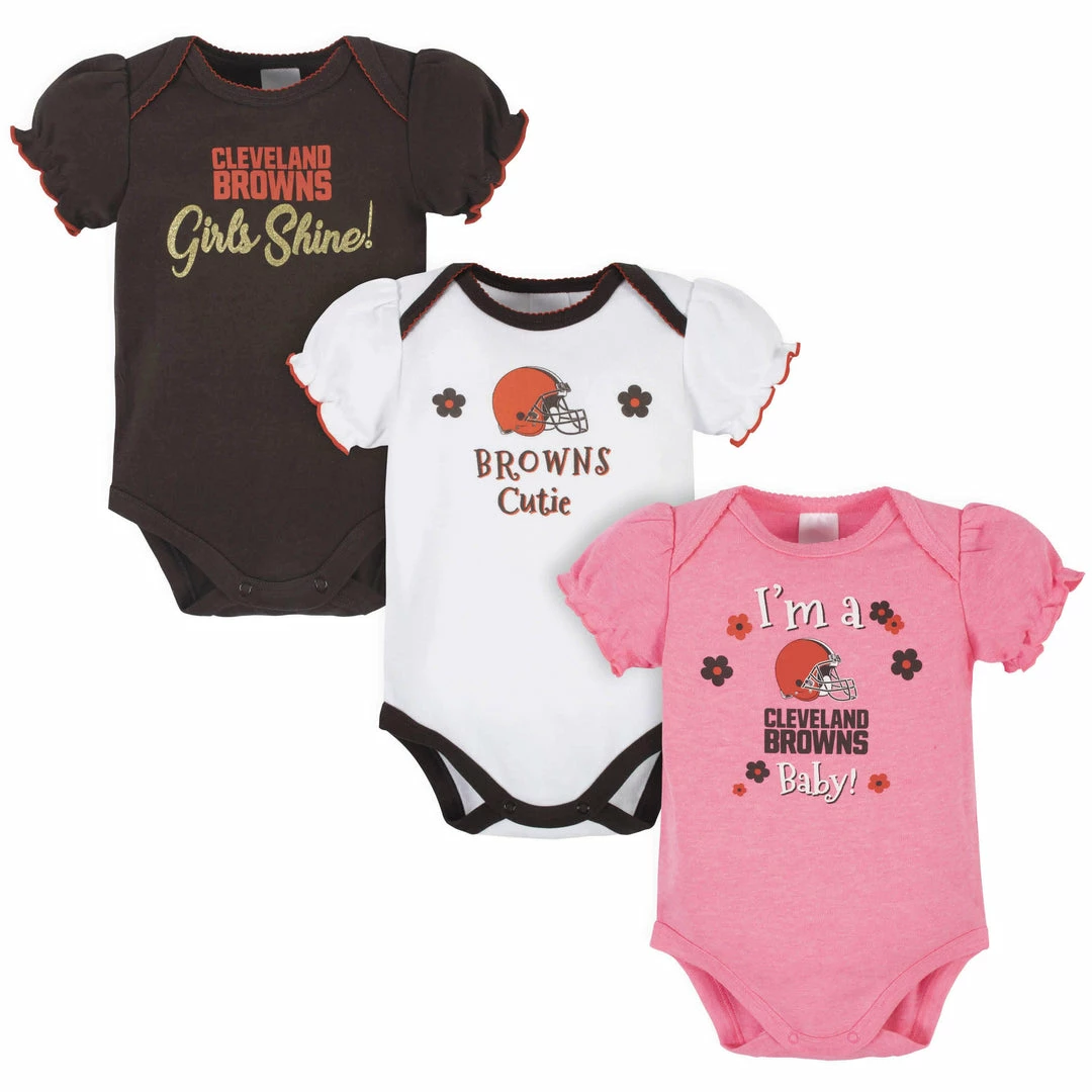 Best reviews of ❤️ NFL Cleveland Browns Baby 👧 Girls Short Sleeve Bodysuits 👍 1 NFL Cleveland Browns Baby Girls Short Sleeve Bodysuits