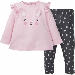 Gerber® 2-Piece Baby & Toddler Girls Pink A Dots Tunic & Legging Set BabyPreemie - 24M