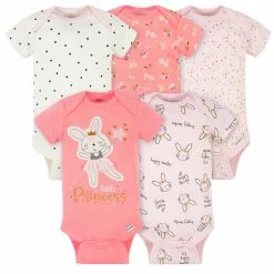 Gerber® 5-Pack Baby Girls Ballerina Short Sleeve Onesies® Bodysuits BabyPreemie - 24M