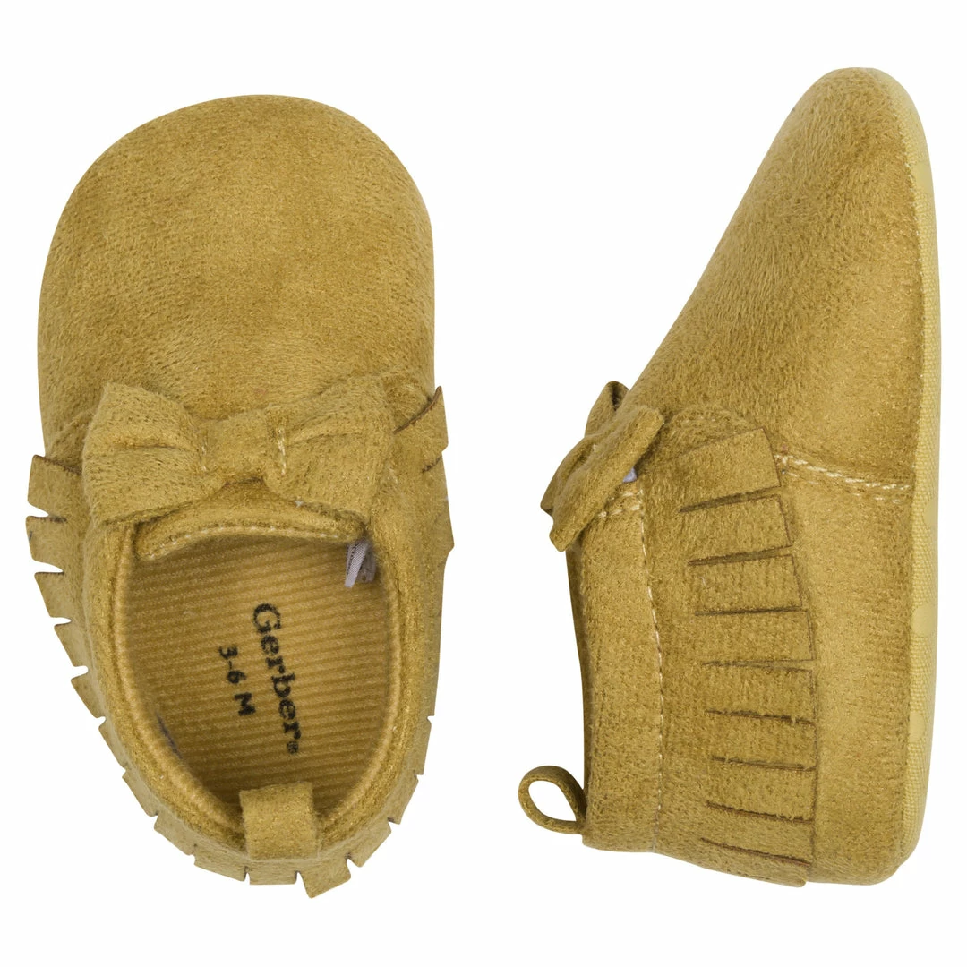 Deals ✨ Gerber® BabyPreemie - 24M Baby 👧 Girls Taupe Fringe Faux Suede 👟 Shoes 🛒 4 Gerber® BabyPreemie - 24M Baby Girls Taupe Fringe Faux Suede Shoes