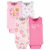 Gerber® See What's New 4-Pack Baby Girls Summer Blossom Tank Onesies® Bodysuits
