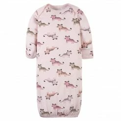 Gerber® 2-Pack Baby Girls Leopard Gowns