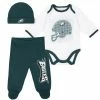 NFL Philadelphia Eagles 3-Piece Baby Boys Bodysuit, Pant, And Cap Set