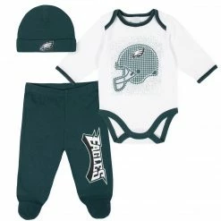 NFL Philadelphia Eagles 3-Piece Baby Boys Bodysuit, Pant, And Cap Set