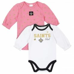 NFL New Orleans Saints Baby Girls Long Sleeve Bodysuits