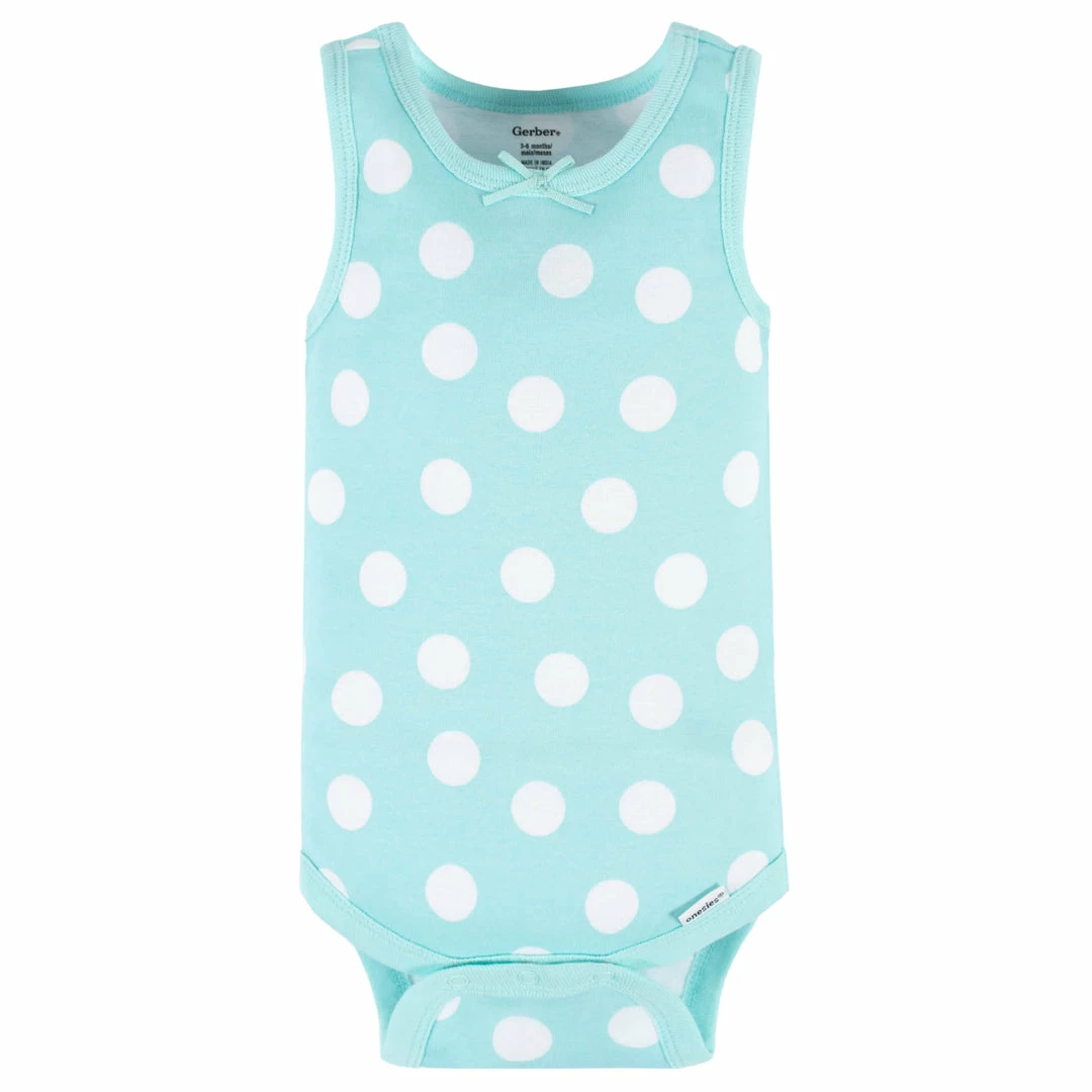 Buy 🔔 Gerber® 4-Pack Baby 👧 Girls Dots Of Rainbows Tank Onesies® Bodysuits 🎉 9 Gerber® 4-Pack Baby Girls Dots Of Rainbows Tank Onesies® Bodysuits