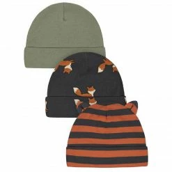 Gerber® 3-Pack Baby Boys Camping Organic Caps