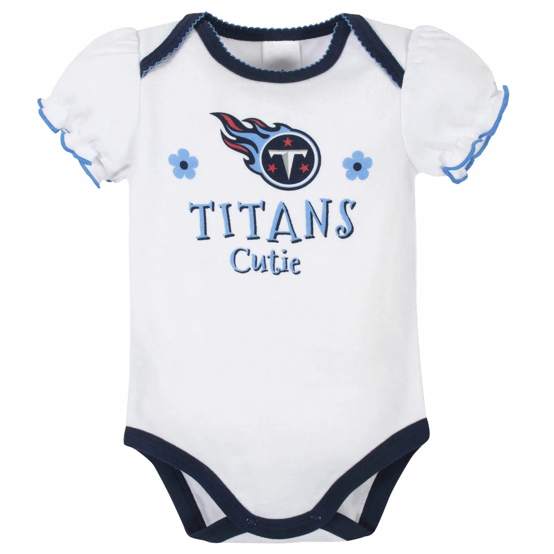 Top 10 ๐ NFL Tennessee Titans Baby ๐ง Girls Short Sleeve Bodysuits BabyPreemie - 24M ๐ 2 NFL Tennessee Titans Baby Girls Short Sleeve Bodysuits BabyPreemie - 24M