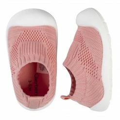 Gerber® See What's New Baby Girls Pink Stretchy Knit Slip-On Sneaker
