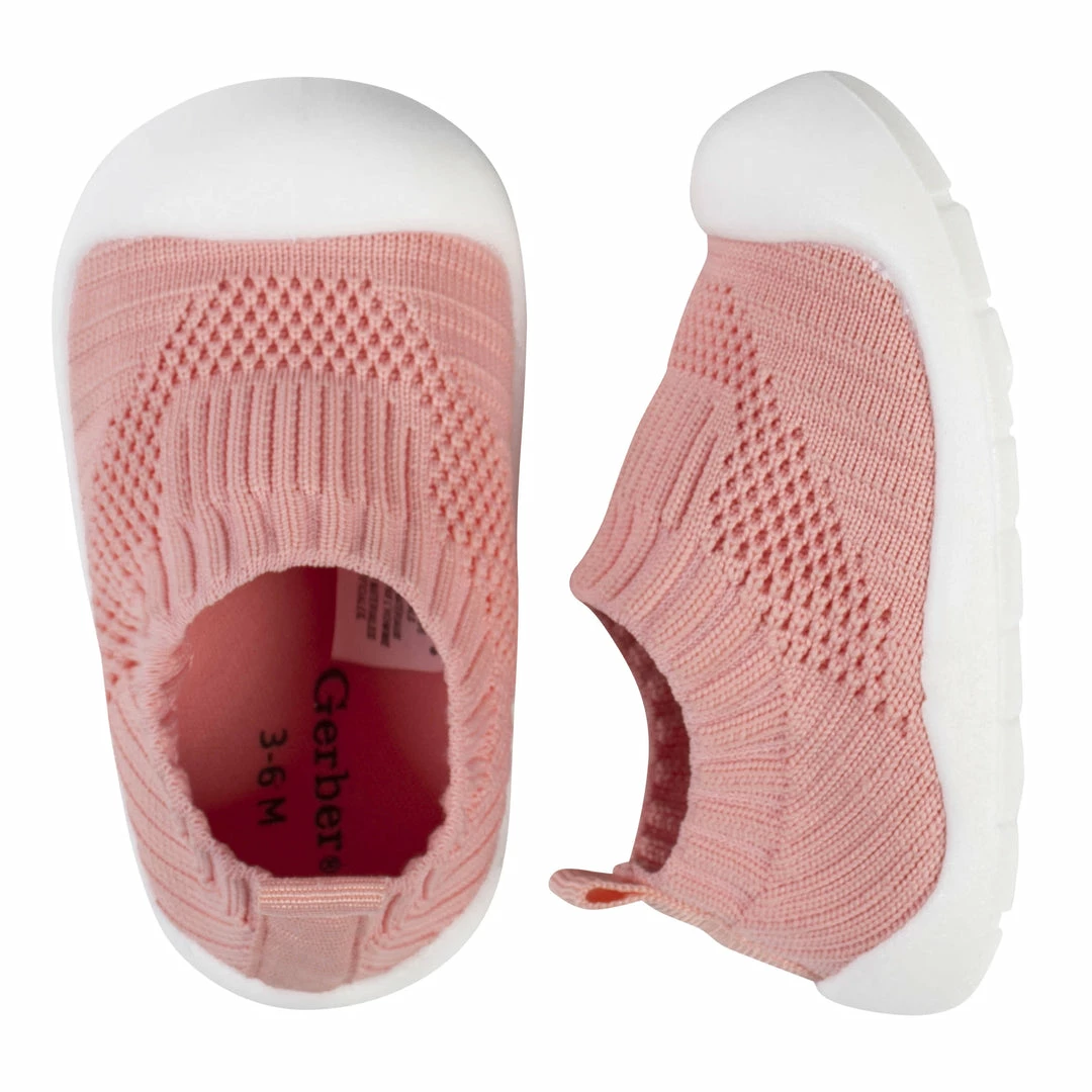 Top 10 🥰 Gerber® See What's New Baby 👧 Girls Pink Stretchy Knit Slip-On 👟 Sneaker 🛒 2 Gerber® See What's New Baby Girls Pink Stretchy Knit Slip-On Sneaker