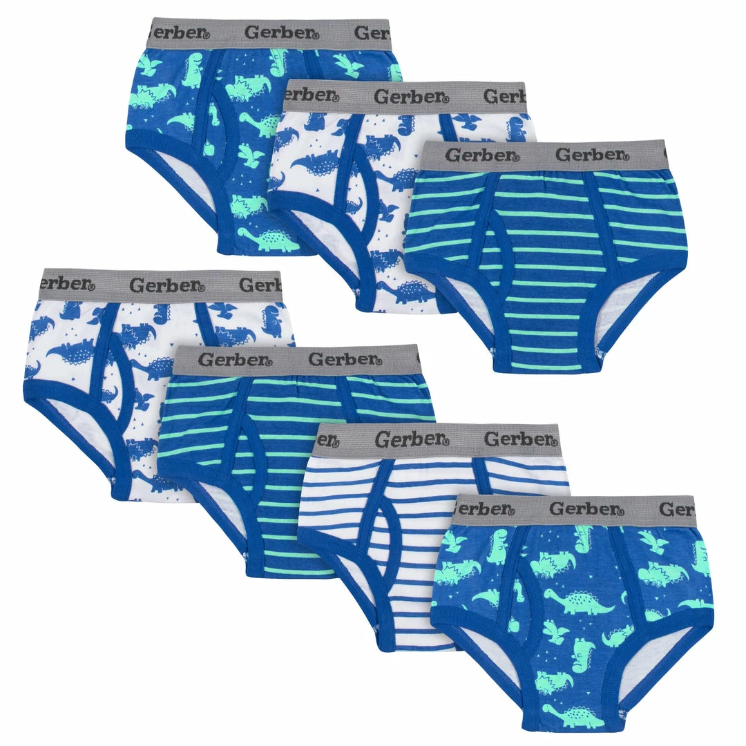 Budget ✨ Gerber® 7-Pack Toddler Boys Dinosaur Briefs Underwear 🤩 1 Gerber® 7-Pack Toddler Boys Dinosaur Briefs Underwear