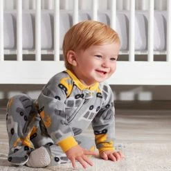Gerber® 2-Pack Baby & Toddler Boys Construction Trucks Fleece Pajamas
