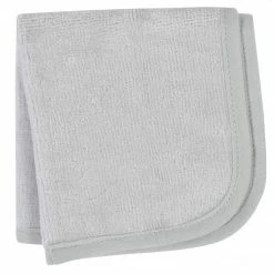 Gerber® Embroidered 4-Piece Neutral Striped Gray Hooded Towel & Washcloths Set