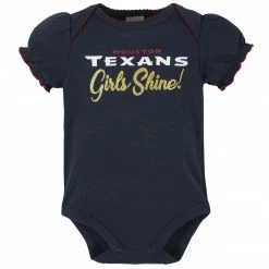 NFL Houston Texans Baby Girls Short Sleeve Bodysuits BabyPreemie - 24M