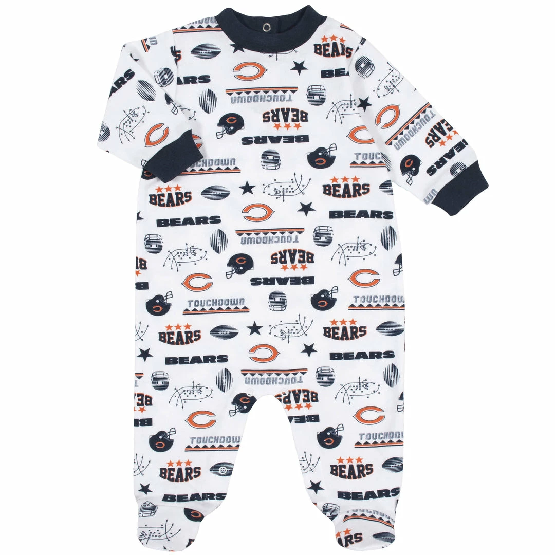 Flash Sale 🧨 NFL Chicago Bears 3-Piece Baby Boys Bodysuit, Sleep 'N Play, And Cap Set BabyPreemie - 24M 🌟 2 NFL Chicago Bears 3-Piece Baby Boys Bodysuit, Sleep 'N Play, And Cap Set BabyPreemie - 24M