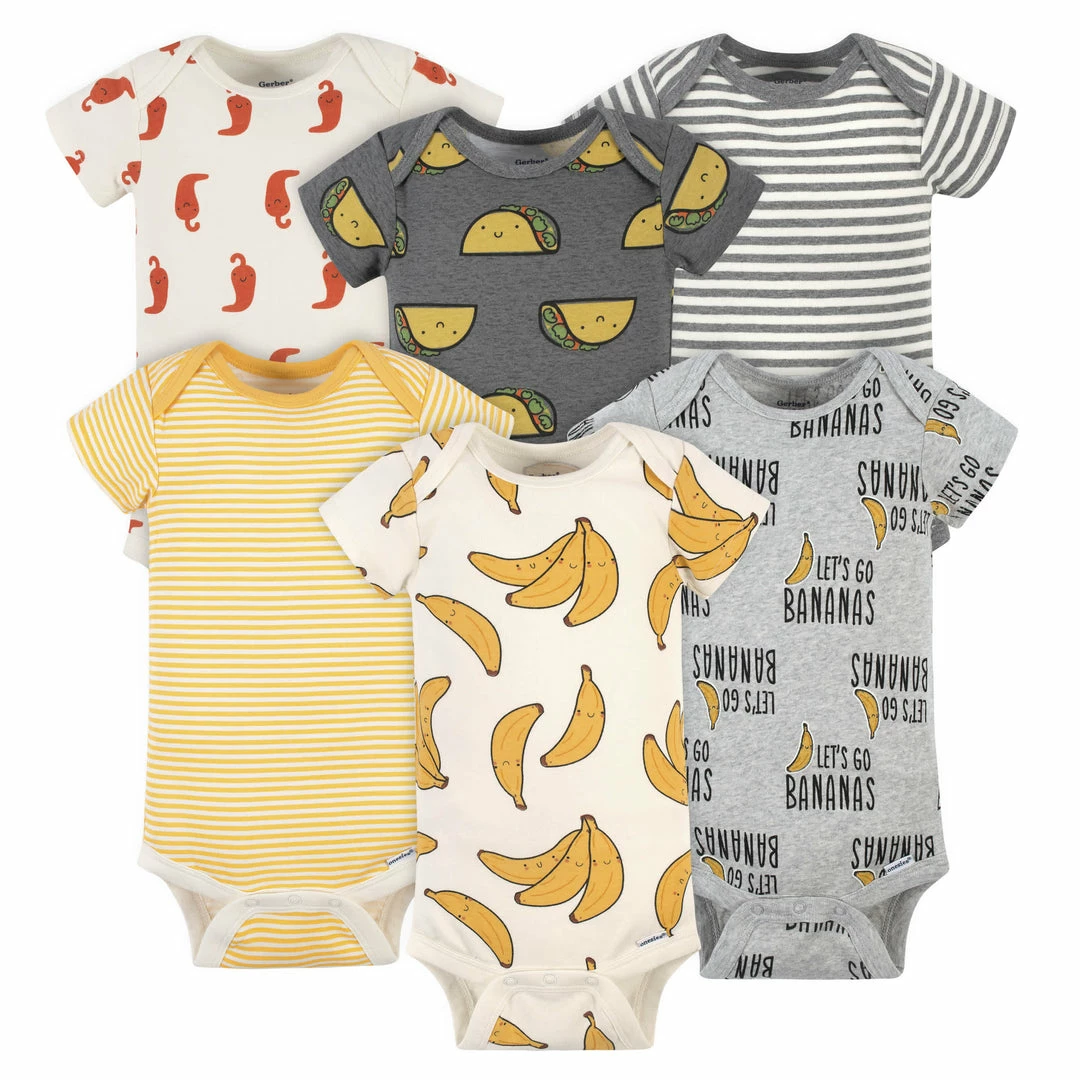 Best Pirce 💯 Gerber® BabyPreemie - 24M 6-Pack Baby Bananas & Tacos Onesies® Bodysuits 😍 1 Gerber® BabyPreemie - 24M 6-Pack Baby Bananas & Tacos Onesies® Bodysuits