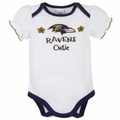 NFL Baltimore Ravens Baby Girls Short Sleeve Bodysuits