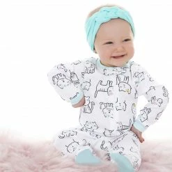 6-Piece Baby Girls Cat Onesies® Brand Bodysuit & Sleep N' Play Set