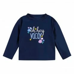 Gerber® See What's New 2-Piece Baby & Toddler Girls Vacation Vibes Rash Guard & Swim Bottoms Set