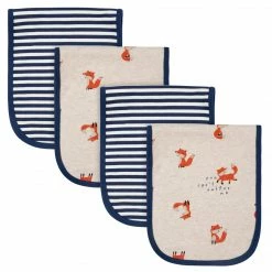 Gerber® 4-Pack Boys Fox Terry Burp Cloths