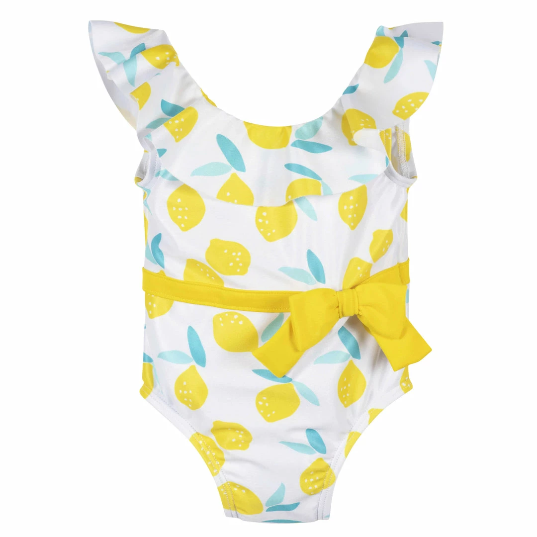 Cheapest 👍 Gerber® See What's New Baby & Toddler 👧 Girls Lemon Squeeze One-Piece 🩱 Swimsuit With Ruffle 👍 1 Gerber® See What's New Baby & Toddler Girls Lemon Squeeze One-Piece Swimsuit With Ruffle