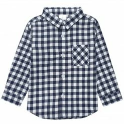 Gerber® Kids Infant & Toddler Boys Blue Plaid Woven Plaid Shirt BabyPreemie - 24M