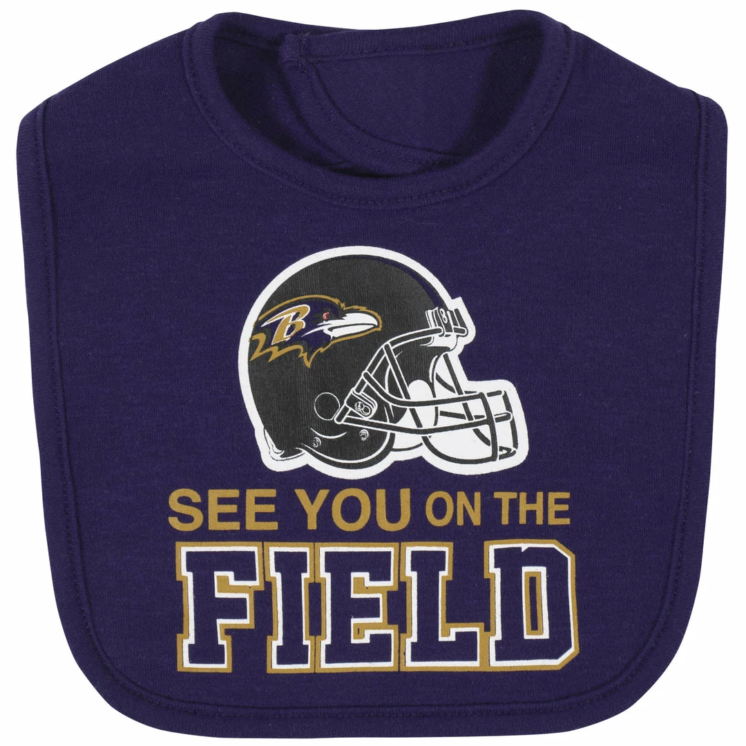 Best Sale 🎁 NFL BabyPreemie - 24M Baltimore Ravens 3-Piece Baby Boys Bodysuit, Bib, And Cap Set ✔️ 2 NFL BabyPreemie - 24M Baltimore Ravens 3-Piece Baby Boys Bodysuit, Bib, And Cap Set