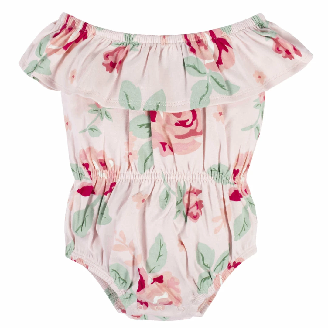 Deals ⭐ Gerber® See What's New 2-Piece Baby 👧 Girls Pink Garden Wide Neck Romper & Headband Set 🥰 5 Gerber® See What's New 2-Piece Baby Girls Pink Garden Wide Neck Romper & Headband Set