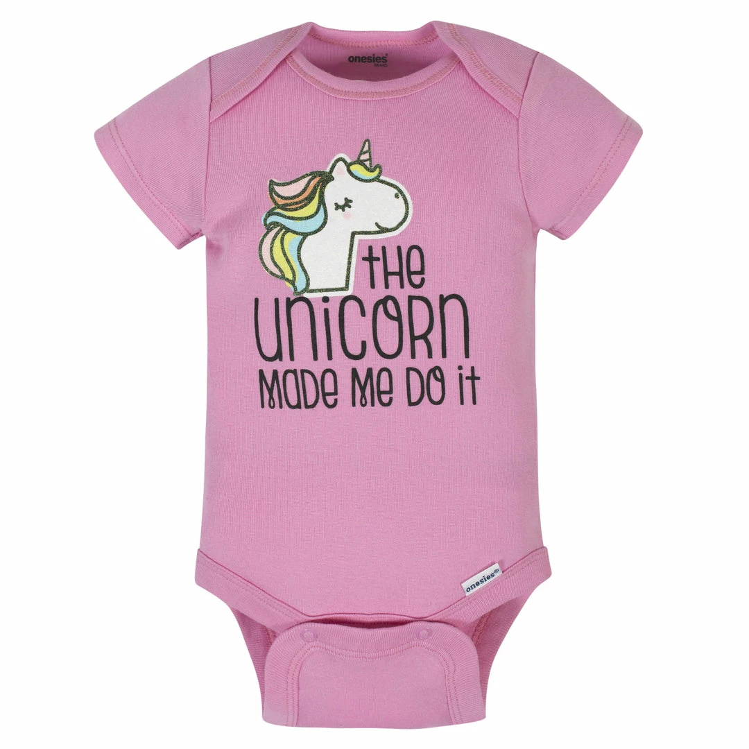 Hot Sale 🌟 8-Pack Baby 👧 Girls Unicorns Onesies® Brand Bodysuits 🧨 4 8-Pack Baby Girls Unicorns Onesies® Brand Bodysuits