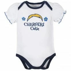 NFL BabyPreemie - 24M Los Angeles Chargers Baby Girls Short Sleeve Bodysuits