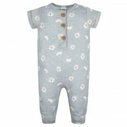 Promo 🔔 Gerber® 2-Pack Baby 👧 Girls Floral & Daisies Short Sleeve Rompers ✨ 9 Gerber® 2-Pack Baby Girls Floral & Daisies Short Sleeve Rompers