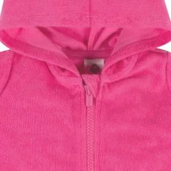 Gerber® Baby & Toddler Girls Pink Zipper Hoodie Terry Coverup