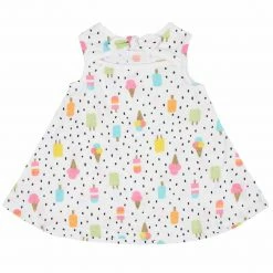 Gerber® 3-Piece Baby Girls' Frozen Treats Dress, Diaper Cover, And Hat Set BabyPreemie - 24M