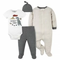 Gerber® BabyPreemie - 24M 4-Piece Baby Boys Dino Outfit Set