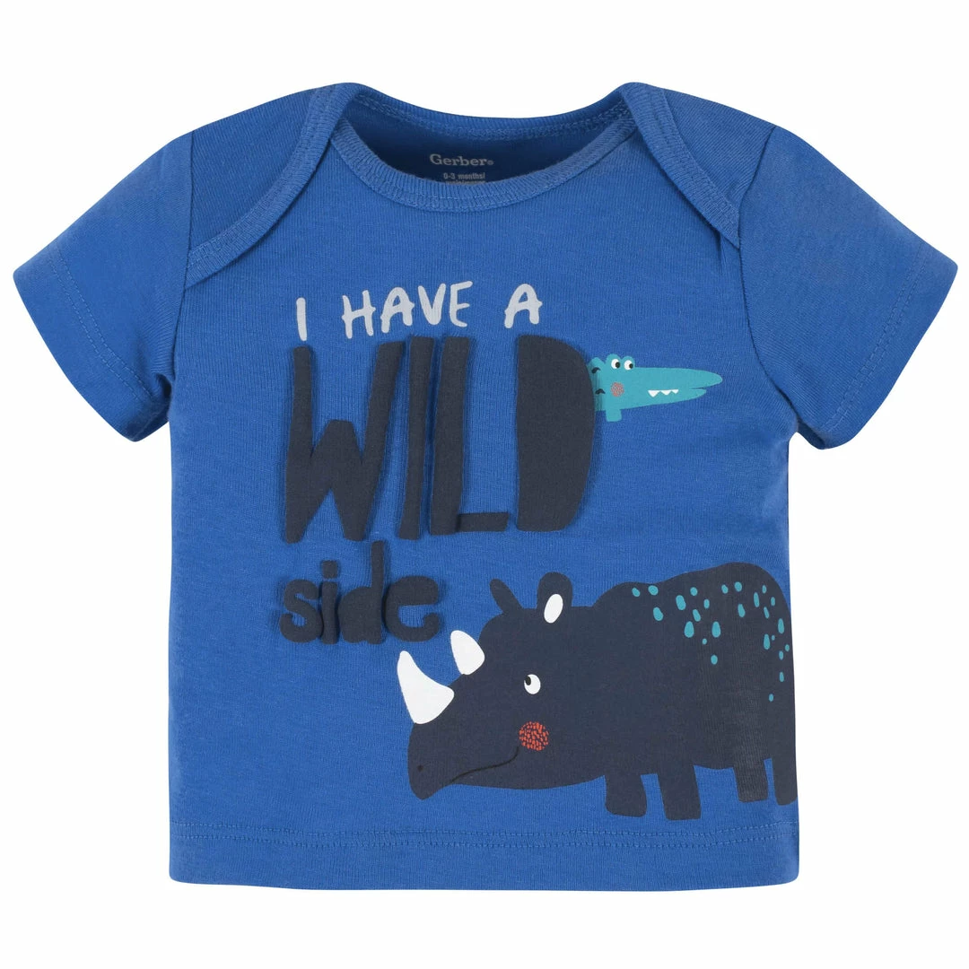 Best Sale 🤩 Gerber® BabyPreemie - 24M Baby Boys 4-Piece Wild Side Onesies® Bodysuit, 👚 Shirt, Shorts, & Pants Set ✨ 3 Gerber® BabyPreemie - 24M Baby Boys 4-Piece Wild Side Onesies® Bodysuit, Shirt, Shorts, & Pants Set