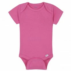 Gerber® Solid Essentials Premium Short Sleeve Onesies® Bodysuit - Hot Pink