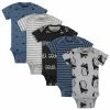 Gerber® 5-Pack Baby Boys Comfy Stretch Badger Short Sleeve Onesies® Bodysuits BabyPreemie - 24M