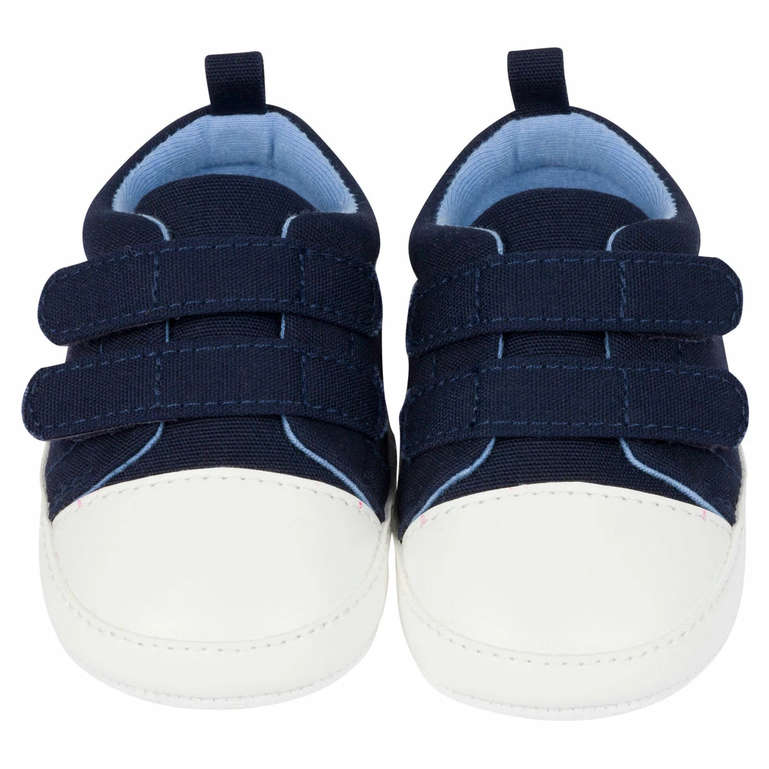 Deals 🌟 Gerber® Baby Boys Navy Canvas 👟 Shoes 🤩 2 Gerber® Baby Boys Navy Canvas Shoes