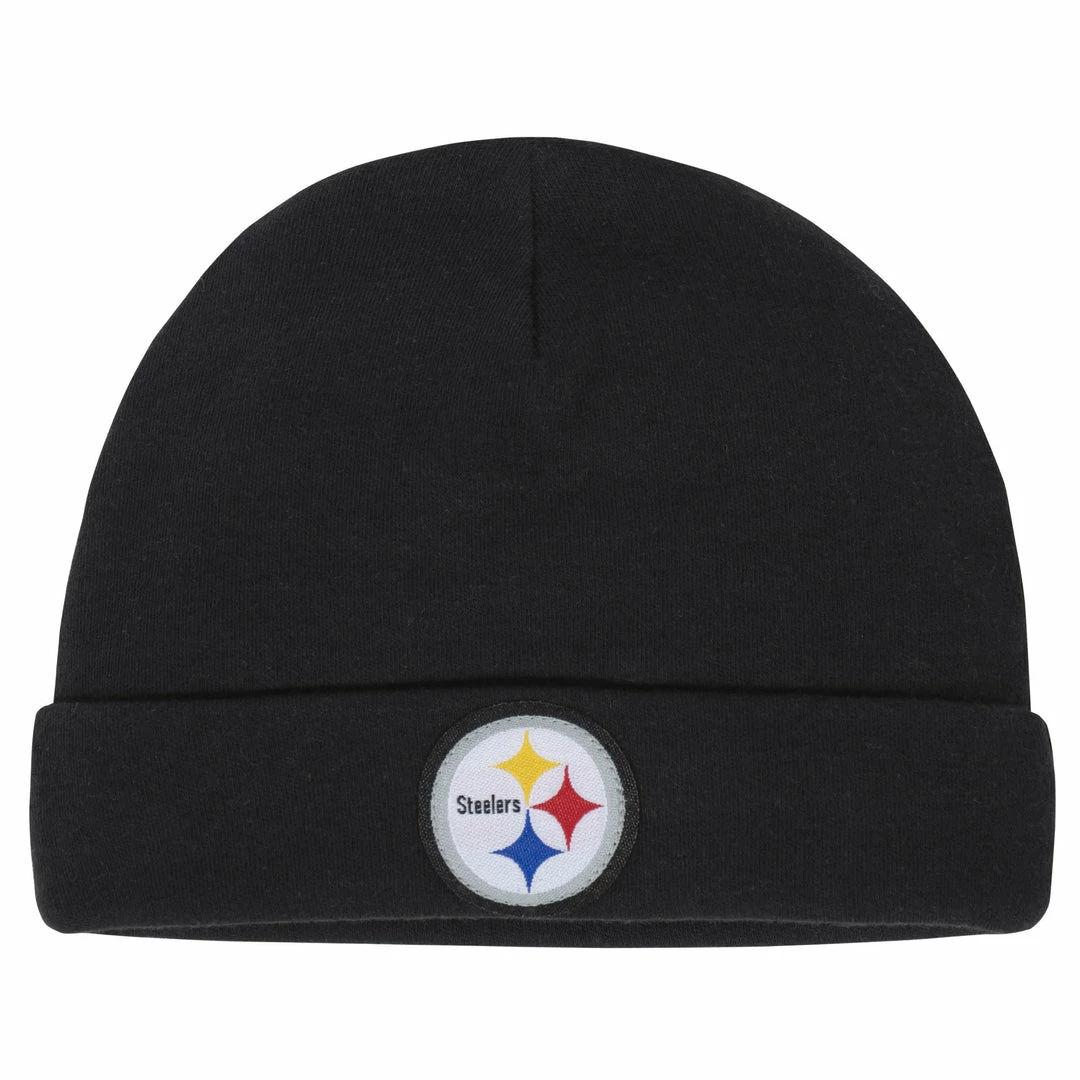 Best Sale 🌟 NFL Pittsburgh Steelers 3-Piece Baby Boys Bodysuit, Pant, And Cap Set 🎁 4 NFL Pittsburgh Steelers 3-Piece Baby Boys Bodysuit, Pant, And Cap Set