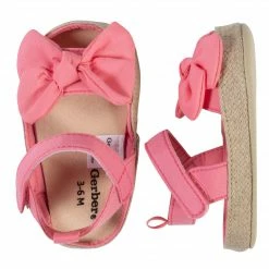 Gerber® Baby Girls Coral Pink Eyelet Espadrille Sandal See What's New