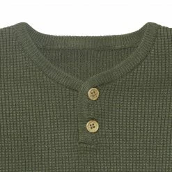 Outlet ❤️ Gerber® Kids Infant & Toddler Boys Green Henley Sweater ⭐ 10 Gerber® Kids Infant & Toddler Boys Green Henley Sweater