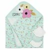 Gerber® 4-Piece Baby Girls Floral Hooded Towel & Washcloth Set Bath