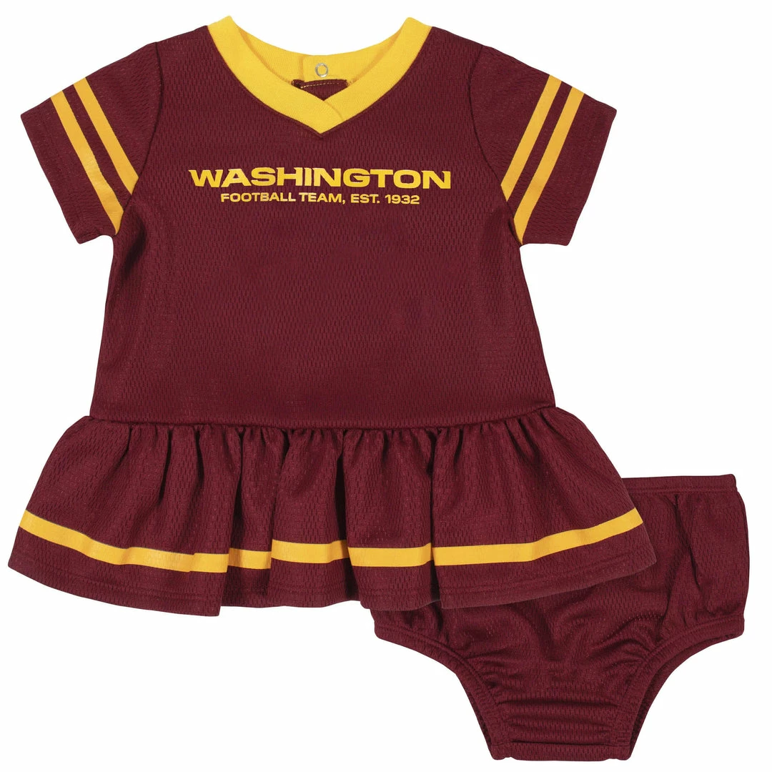 Discount 😍 NFL BabyPreemie - 24M 2-Piece Baby 👧 Girls Washington 👗 Dress & Diaper Cover Set 🥰 1 NFL BabyPreemie - 24M 2-Piece Baby Girls Washington Dress & Diaper Cover Set