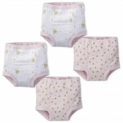 Gerber® BabyPreemie - 24M 4-Pack Baby Girls' Castle Training Pants
