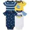 Gerber® 4-Pack Baby Boys Shark Zone Short Sleeve Onesies® Bodysuits See What's New